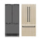 Autograph Edition 36 In. 19.6 Cu. Ft. Panel Ready French Door Built-in Bottom Freezer Refrigerator With Water Dispenser And Ice Maker With Graphite Gray Interior And Matte Black Accents
