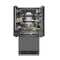 Autograph Edition 36 In. 19.6 Cu. Ft. Panel Ready French Door Built-in Bottom Freezer Refrigerator With Water Dispenser And Ice Maker With Graphite Gray Interior And Matte Black Accents