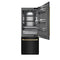 Autograph Edition 30 In. 16.1 Cu. Ft. Built-in Bottom Freezer Refrigerator With Water Dispenser And Ice Maker In Black Stainless Steel With Graphite Gray Interior And Champagne Bronze Accents