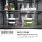 Autograph Edition 30 In. 16.1 Cu. Ft. Built-in Bottom Freezer Refrigerator With Water Dispenser And Ice Maker In Black Stainless Steel With Graphite Gray Interior And Champagne Bronze Accents