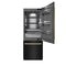 Autograph Edition 30 In. 16.1 Cu. Ft. Built-in Bottom Freezer Refrigerator With Water Dispenser And Ice Maker In Black Stainless Steel With Graphite Gray Interior And Polished Gold Accents