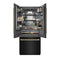 Autograph Edition 36 In. 19.6 Cu. Ft. French Door Built-in Bottom Freezer Refrigerator With Water Dispenser And Ice Maker In Black Stainless Steel With Graphite Gray Interior And Champagne Bronze Accents