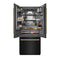 Autograph Edition 36 In. 19.6 Cu. Ft. French Door Built-in Bottom Freezer Refrigerator With Water Dispenser And Ice Maker In Black Stainless Steel With Graphite Gray Interior And Polished Gold Accents