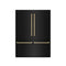 Autograph Edition 60 In. 32.2 Cu. Ft. French Door Built-in Bottom Freezer Refrigerator With Water Dispenser And Ice Maker In Black Stainless Steel With Graphite Gray Interior And Champagne Bronze Accents