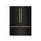 Autograph Edition 60 In. 32.2 Cu. Ft. French Door Built-in Bottom Freezer Refrigerator With Water Dispenser And Ice Maker In Black Stainless Steel With Graphite Gray Interior And Polished Gold Accents