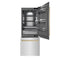 Autograph Edition 30 In. 16.1 Cu. Ft. Built-in Bottom Freezer Refrigerator With Water Dispenser And Ice Maker In Satin Stainless Steel With Graphite Gray Interior And Champagne Bronze Accents