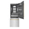 Autograph Edition 30 In. 16.1 Cu. Ft. Built-in Bottom Freezer Refrigerator With Water Dispenser And Ice Maker In Satin Stainless Steel With Graphite Gray Interior And Polished Gold Accents