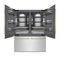 Autograph Edition 60 In. 32.2 Cu. Ft. French Door Built-in Bottom Freezer Refrigerator With Water Dispenser And Ice Maker In Satin Stainless Steel With Graphite Gray Interior And Champagne Bronze Accents
