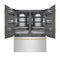 Autograph Edition 60 In. 32.2 Cu. Ft. French Door Built-in Bottom Freezer Refrigerator With Water Dispenser And Ice Maker In Satin Stainless Steel With Graphite Gray Interior And Champagne Bronze Accents