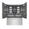 Autograph Edition 60 In. 32.2 Cu. Ft. French Door Built-in Bottom Freezer Refrigerator With Water Dispenser And Ice Maker In Satin Stainless Steel With Graphite Gray Interior And Polished Gold Accents