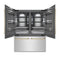 Autograph Edition 60 In. 32.2 Cu. Ft. French Door Built-in Bottom Freezer Refrigerator With Water Dispenser And Ice Maker In Satin Stainless Steel With Graphite Gray Interior And Polished Gold Accents