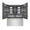 Autograph Edition 60 In. 32.2 Cu. Ft. French Door Built-in Bottom Freezer Refrigerator With Water Dispenser And Ice Maker In Satin Stainless Steel With Graphite Gray Interior And Polished Gold Accents