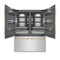 Autograph Edition 60 In. 32.2 Cu. Ft. French Door Built-in Bottom Freezer Refrigerator With Water Dispenser And Ice Maker In Satin Stainless Steel With Graphite Gray Interior And Polished Gold Accents