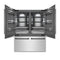 Autograph Edition 60 In. 32.2 Cu. Ft. French Door Built-in Bottom Freezer Refrigerator With Water Dispenser And Ice Maker In Satin Stainless Steel With Graphite Gray Interior And Matte Black Accents