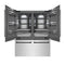 Autograph Edition 60 In. 32.2 Cu. Ft. French Door Built-in Bottom Freezer Refrigerator With Water Dispenser And Ice Maker In Satin Stainless Steel With Graphite Gray Interior And Matte Black Accents