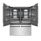 Autograph Edition 60 In. 32.2 Cu. Ft. French Door Built-in Bottom Freezer Refrigerator With Water Dispenser And Ice Maker In Satin Stainless Steel With Graphite Gray Interior And Matte Black Accents
