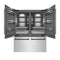 Autograph Edition 60 In. 32.2 Cu. Ft. French Door Built-in Bottom Freezer Refrigerator With Water Dispenser And Ice Maker In Satin Stainless Steel With Graphite Gray Interior And Matte Black Accents