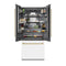 Autograph Edition 36 In. 19.6 Cu. Ft. French Door Built-in Bottom Freezer Refrigerator With Water Dispenser And Ice Maker In White Matte With Graphite Gray Interior And Champagne Bronze Accents