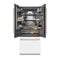 Autograph Edition 36 In. 19.6 Cu. Ft. French Door Built-in Bottom Freezer Refrigerator With Water Dispenser And Ice Maker In White Matte With Graphite Gray Interior And Champagne Bronze Accents