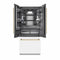 Autograph Edition 36 In. 19.6 Cu. Ft. French Door Built-in Bottom Freezer Refrigerator With Water Dispenser And Ice Maker In White Matte With Graphite Gray Interior And Polished Gold Accents