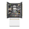 Autograph Edition 36 In. 19.6 Cu. Ft. French Door Built-in Bottom Freezer Refrigerator With Water Dispenser And Ice Maker In White Matte With Graphite Gray Interior And Polished Gold Accents