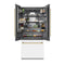 Autograph Edition 36 In. 19.6 Cu. Ft. French Door Built-in Bottom Freezer Refrigerator With Water Dispenser And Ice Maker In White Matte With Graphite Gray Interior And Polished Gold Accents