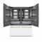 Autograph Edition 60 In. 32.2 Cu. Ft. French Door Built-in Bottom Freezer Refrigerator With Water Dispenser And Ice Maker In White Matte With Graphite Gray Interior And Champagne Bronze Accents