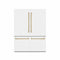 Autograph Edition 60 In. 32.2 Cu. Ft. French Door Built-in Bottom Freezer Refrigerator With Water Dispenser And Ice Maker In White Matte With Graphite Gray Interior And Champagne Bronze Accents