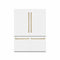 Autograph Edition 60 In. 32.2 Cu. Ft. French Door Built-in Bottom Freezer Refrigerator With Water Dispenser And Ice Maker In White Matte With Graphite Gray Interior And Champagne Bronze Accents