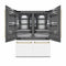 Autograph Edition 60 In. 32.2 Cu. Ft. French Door Built-in Bottom Freezer Refrigerator With Water Dispenser And Ice Maker In White Matte With Graphite Gray Interior And Polished Gold Accents