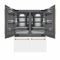 Autograph Edition 60 In. 32.2 Cu. Ft. French Door Built-in Bottom Freezer Refrigerator With Water Dispenser And Ice Maker In White Matte With Graphite Gray Interior And Polished Gold Accents