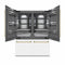 Autograph Edition 60 In. 32.2 Cu. Ft. French Door Built-in Bottom Freezer Refrigerator With Water Dispenser And Ice Maker In White Matte With Graphite Gray Interior And Polished Gold Accents