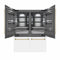 Autograph Edition 60 In. 32.2 Cu. Ft. French Door Built-in Bottom Freezer Refrigerator With Water Dispenser And Ice Maker In White Matte With Graphite Gray Interior And Polished Gold Accents