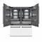 Autograph Edition 60 In. 32.2 Cu. Ft. French Door Built-in Bottom Freezer Refrigerator With Water Dispenser And Ice Maker In White Matte With Graphite Gray Interior And Matte Black Accents
