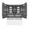 Autograph Edition 60 In. 32.2 Cu. Ft. French Door Built-in Bottom Freezer Refrigerator With Water Dispenser And Ice Maker In White Matte With Graphite Gray Interior And Matte Black Accents