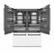 Autograph Edition 60 In. 32.2 Cu. Ft. French Door Built-in Bottom Freezer Refrigerator With Water Dispenser And Ice Maker In White Matte With Graphite Gray Interior And Matte Black Accents