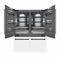 Autograph Edition 60 In. 32.2 Cu. Ft. French Door Built-in Bottom Freezer Refrigerator With Water Dispenser And Ice Maker In White Matte With Graphite Gray Interior And Matte Black Accents