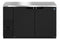 Refrigerator, Two Section, Black Vinyl Back Bar Back Bar, Solid Doors