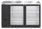 Refrigerator, Two Section, Black Vinyl Back Bar Back Bar, Glass Doors