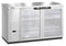 Refrigerator, Two Section, Stainless Steel Back Bar Back Bar, Glass Doors