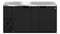 Refrigerator, Two Section, Black Vinyl Back Bar Back Bar, Solid Doors