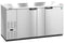 Refrigerator, Two Section, Stainless Steel Back Bar Back Bar, Solid Doors