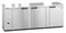 Refrigerator, Three Section, Stainless Steel Back Bar Back Bar, Solid Doors