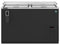Refrigerator, Two Section, Black Vinyl Back Bar Bottle Cooler, Slide Top Doors