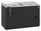 Refrigerator, Two Section, Black Vinyl Back Bar Bottle Cooler, Slide Top Doors