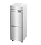 Heated Cabinet, Single Section Upright, Half Stainless Doors with Lock