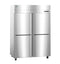Heated Cabinet, Two Section Upright, Half Stainless Doors with Lock
