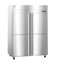 Heated Cabinet, Two Section Pass Thru Upright, Half Stainless Doors with Lock