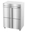 Heated Cabinet, Two Section Pass Thru Upright, Half Stainless Doors with Lock