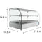 22 in. Curved Glass Countertop Display Warmer, 1.5. cu. ft